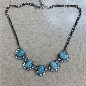 Turquoise and gem necklace